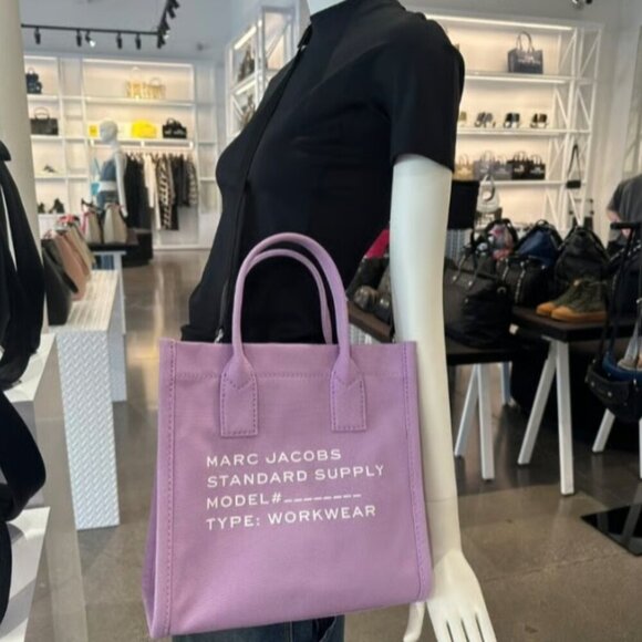 NWT!NEW!Marc Jacobs Standard Supply Canvas Tote -Medium Purple Wisteria Women - Picture 1 of 7
